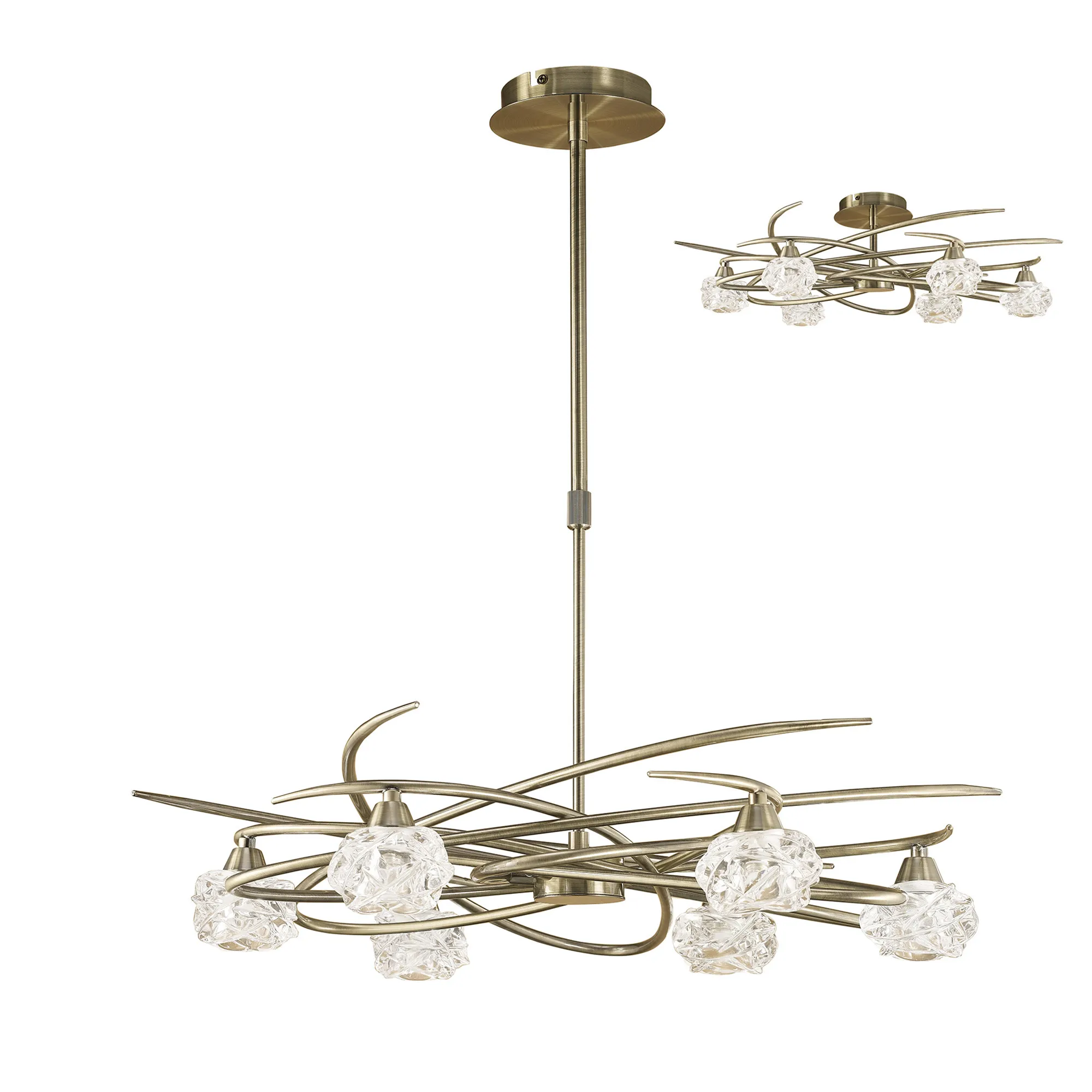 M4072  Maremagnum AB Telescopic/Semi Flush 6 Light